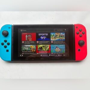 Nintendo Switch Blue and Red Joy-Con with Zelda
